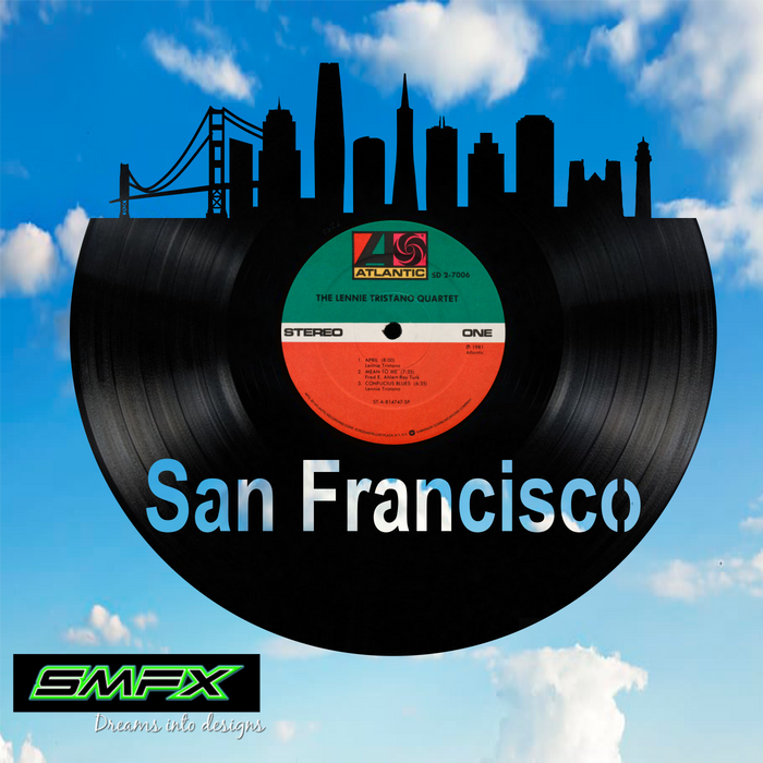San Francisco Laser Cut Vinyl Record artist representation