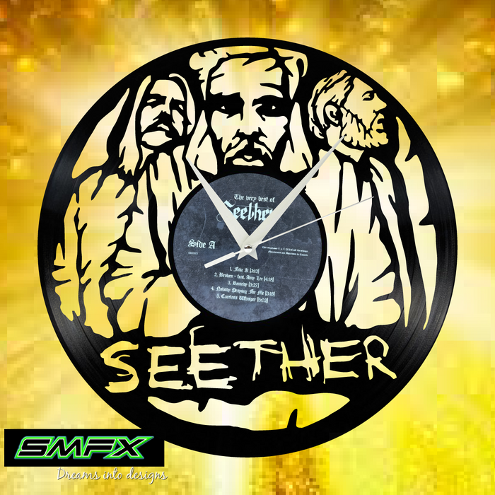 seether Laser Cut Vinyl Record artist representation or vinyl clock