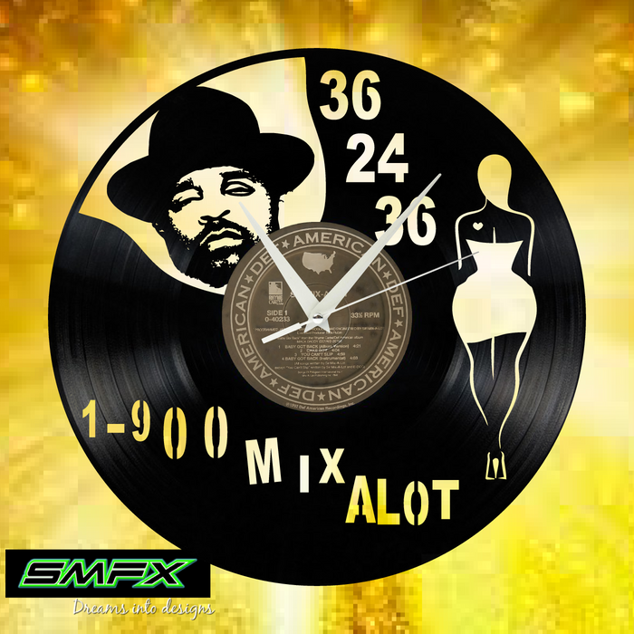 sir mix a lot Laser Cut Vinyl Record artist representation or vinyl clock