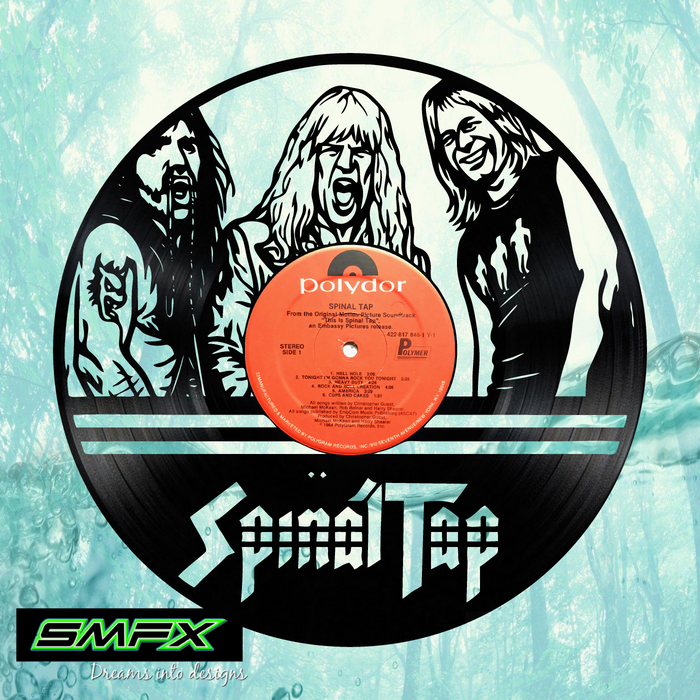 spinal tap Laser Cut Vinyl Record artist representation or vinyl clock