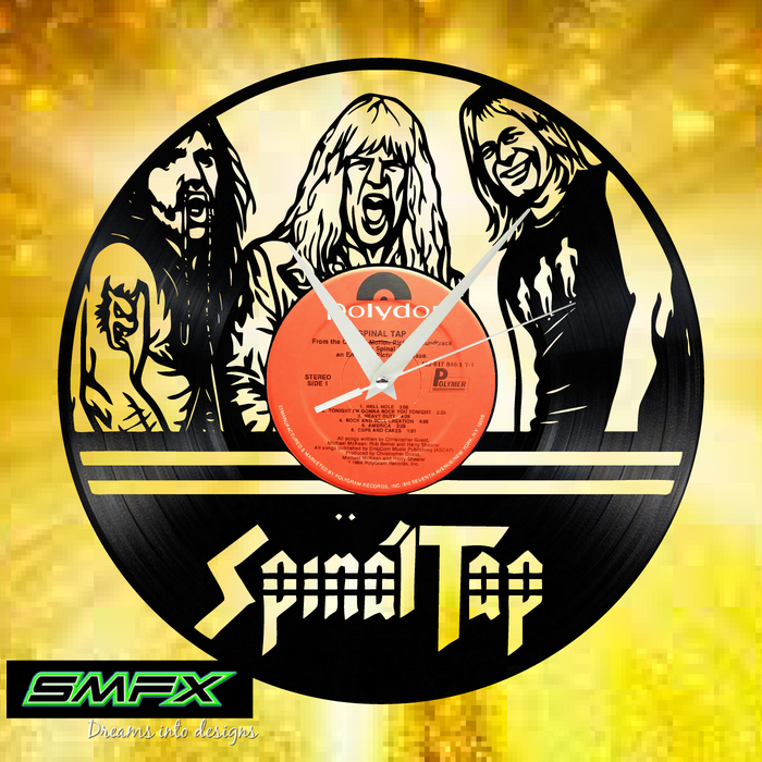 spinal tap Laser Cut Vinyl Record artist representation or vinyl clock
