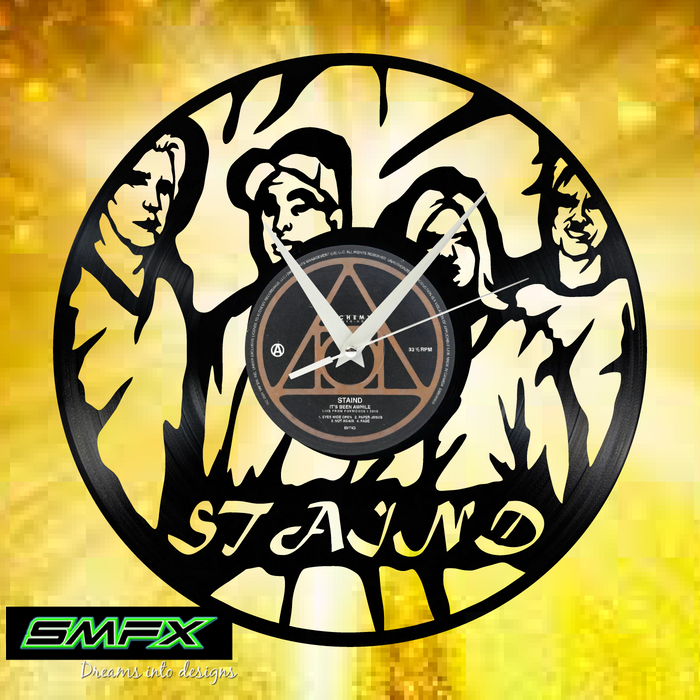 staind Laser Cut Vinyl Record artist representation or vinyl clock