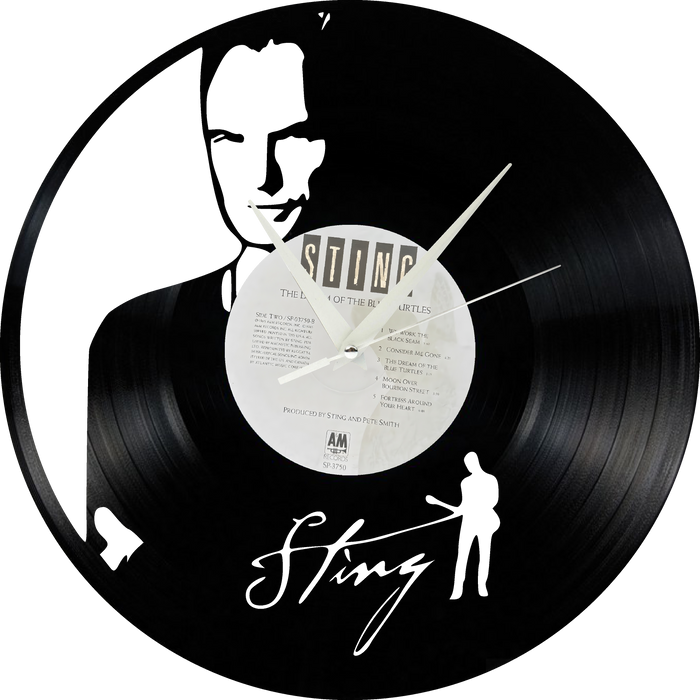 sting Laser Cut Vinyl Record artist representation or vinyl clock