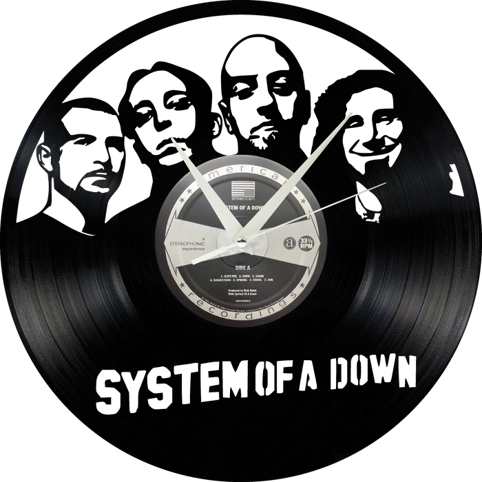 system of a down Laser Cut Vinyl Record artist representation or vinyl clock