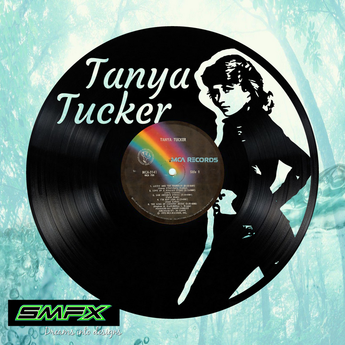 tanya tucker Laser Cut Vinyl Record artist representation or vinyl clock