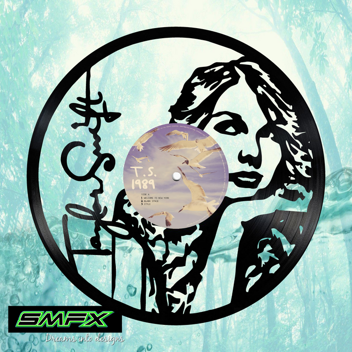 taylor swift Laser Cut Vinyl Record artist representation or vinyl clock
