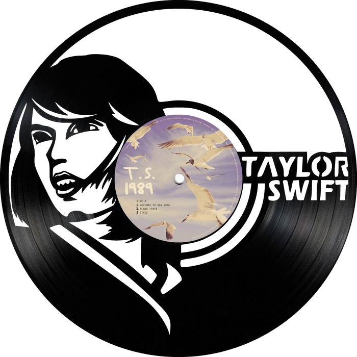 taylor swift Laser Cut Vinyl Record artist representation or vinyl clock