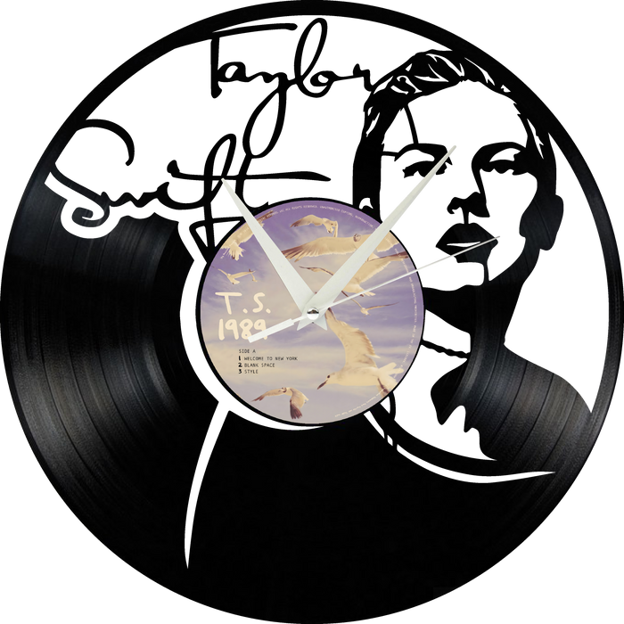 taylor swift Laser Cut Vinyl Record artist representation or vinyl clock