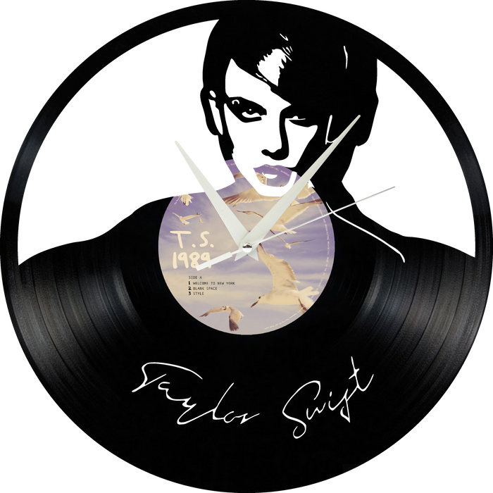 taylor swift Laser Cut Vinyl Record artist representation or vinyl clock