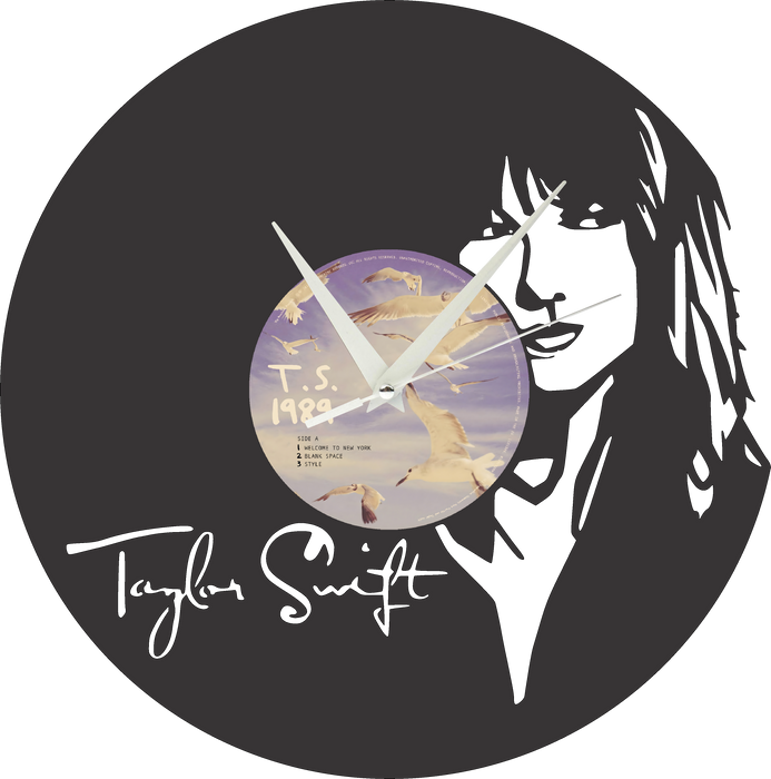taylor swift Laser Cut Vinyl Record artist representation or vinyl clock