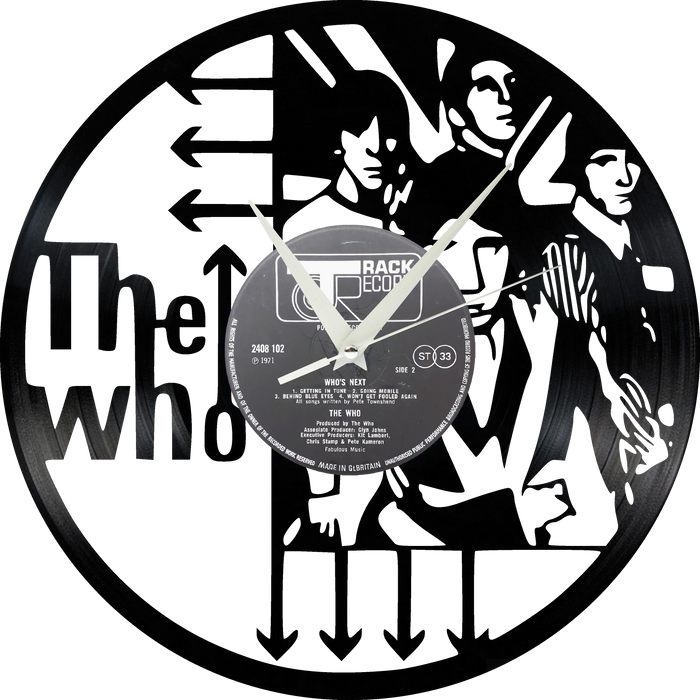 the Who Laser Cut Vinyl Record artist representation or vinyl clock