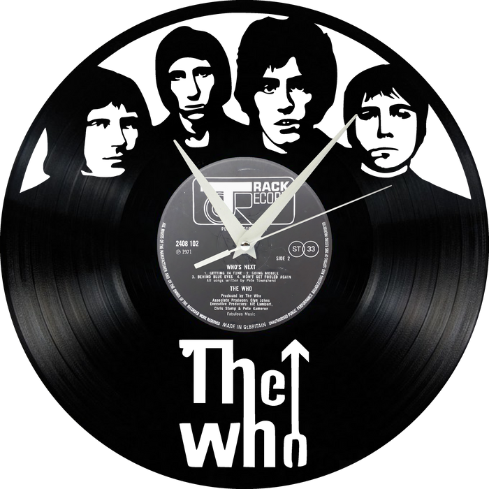 the Who Laser Cut Vinyl Record artist representation or vinyl clock