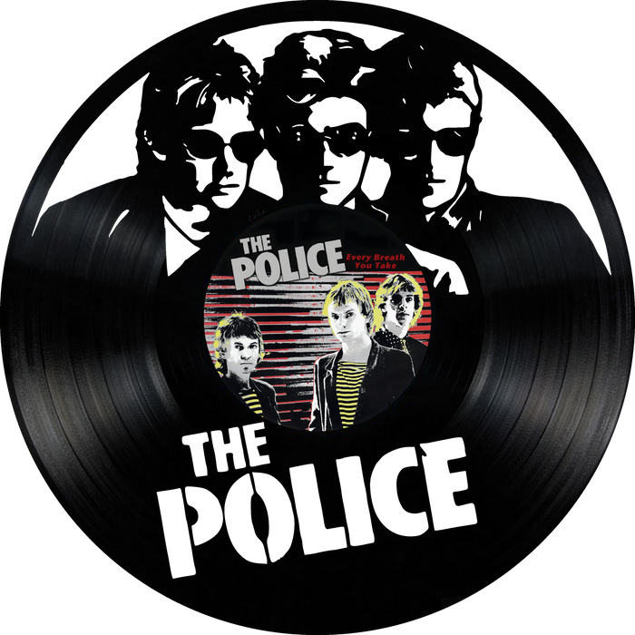 the police Laser Cut Vinyl Record artist representation or vinyl clock