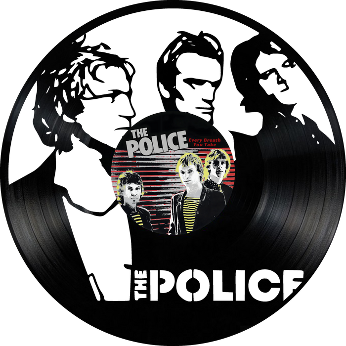 the police Laser Cut Vinyl Record artist representation or vinyl clock