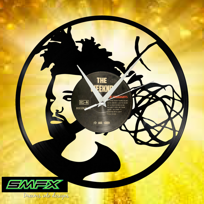 the weeknd Laser Cut Vinyl Record artist representation or vinyl clock