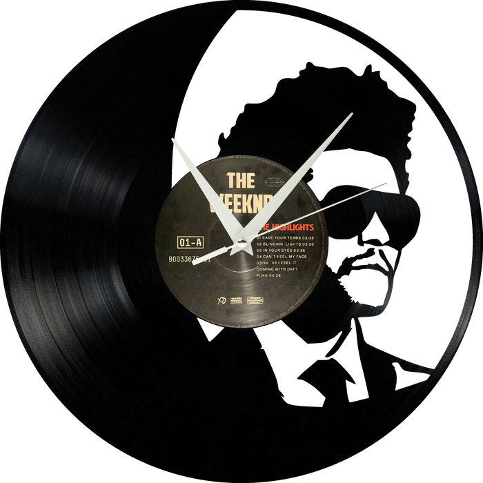 the weeknd Laser Cut Vinyl Record artist representation or vinyl clock