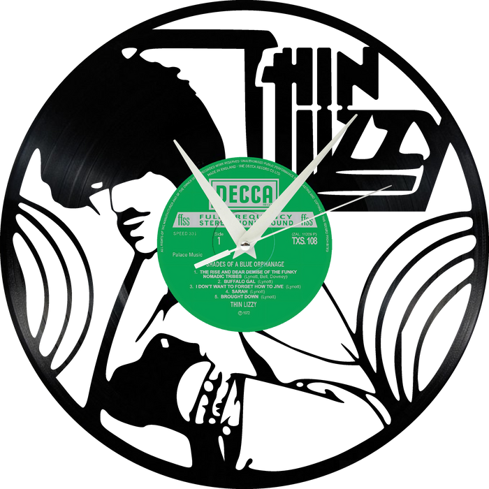 thin lizzy Laser Cut Vinyl Record artist representation or vinyl clock