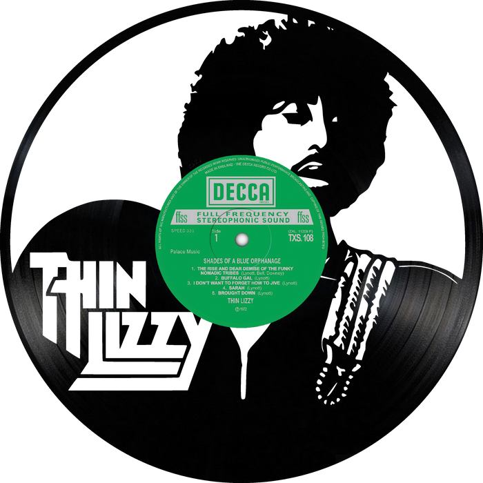 thin lizzy Laser Cut Vinyl Record artist representation or vinyl clock
