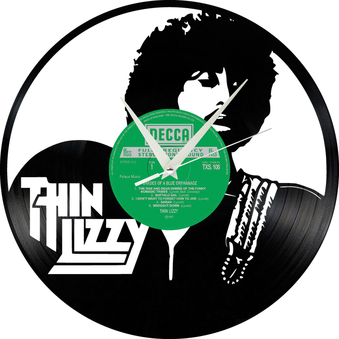 thin lizzy Laser Cut Vinyl Record artist representation or vinyl clock