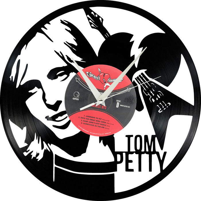 tom petty Laser Cut Vinyl Record artist representation or vinyl clock