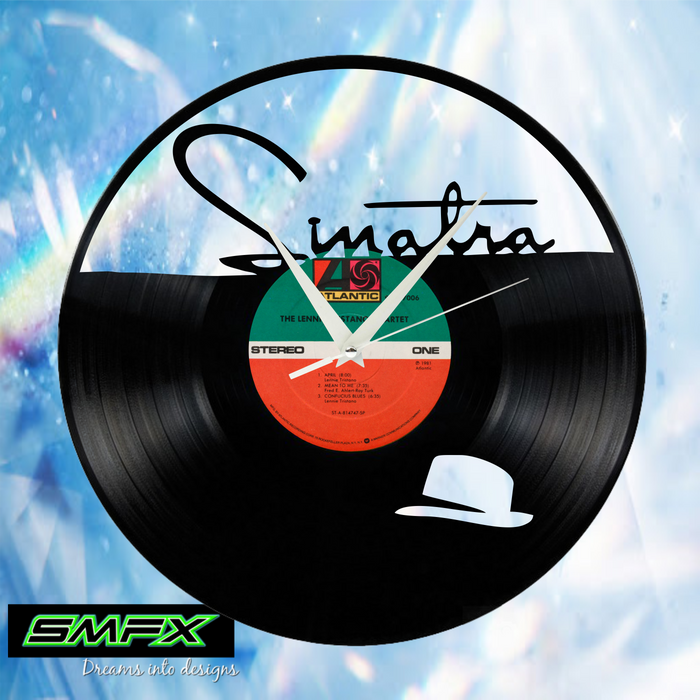 FRANK SINATRA Laser Cut Vinyl Record artist representation or vinyl clock