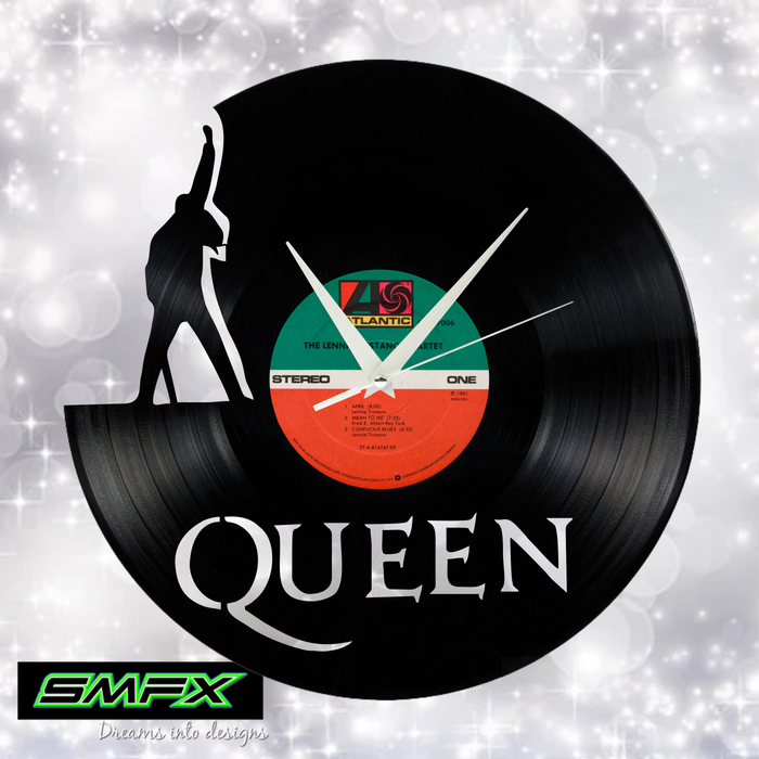 queen Laser Cut Vinyl Record artist representation or vinyl clock