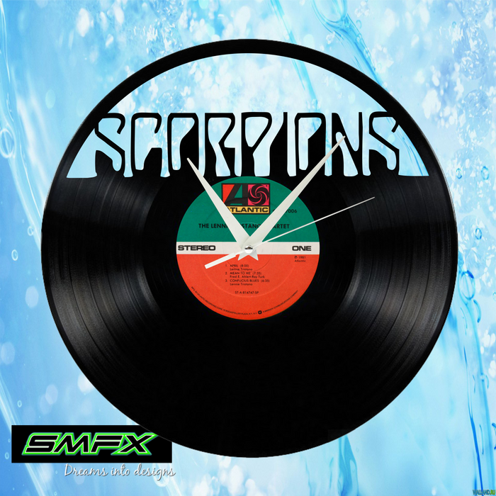 SCORPIONS Laser Cut Vinyl Record artist representation or vinyl clock