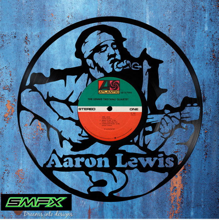 Aaron Lewis Laser Cut Vinyl Record artist representation or vinyl clock