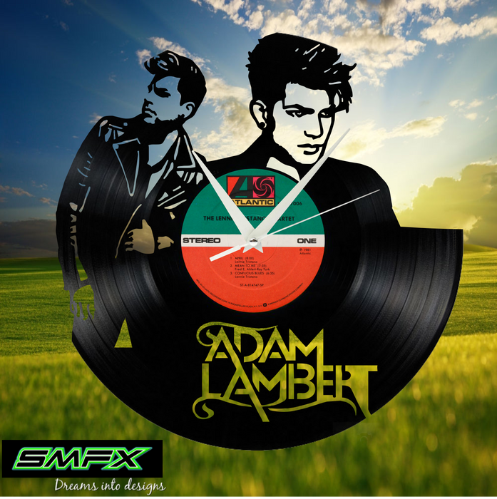 adam lambert Laser Cut Vinyl Record artist representation or vinyl clock