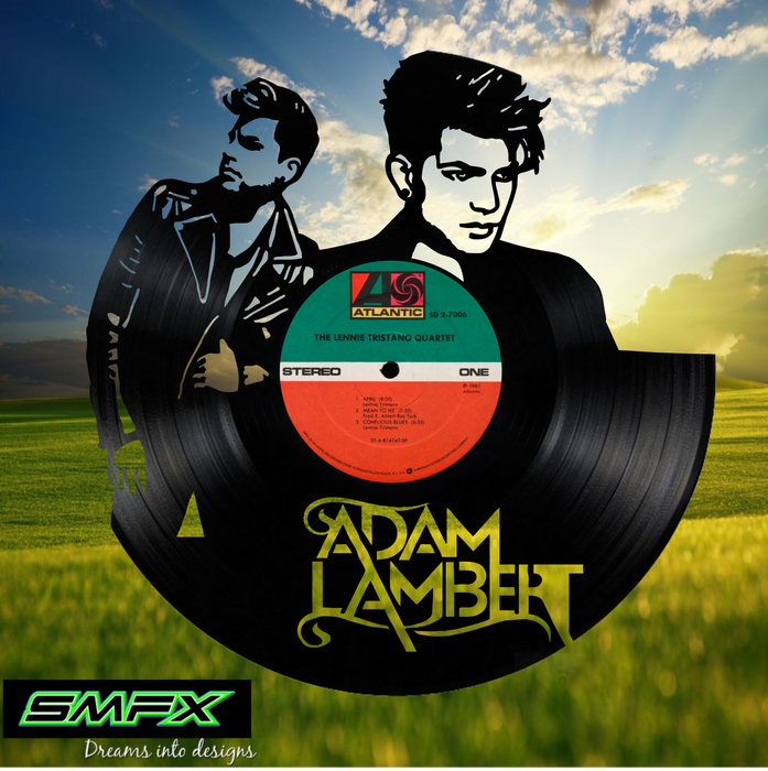 adam lambert Laser Cut Vinyl Record artist representation or vinyl clock