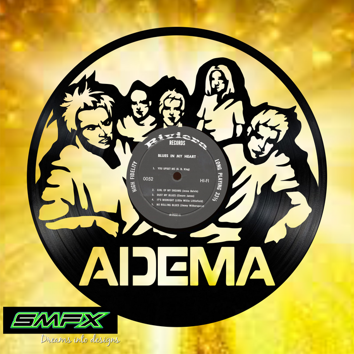 adema Laser Cut Vinyl Record artist representation or vinyl clock