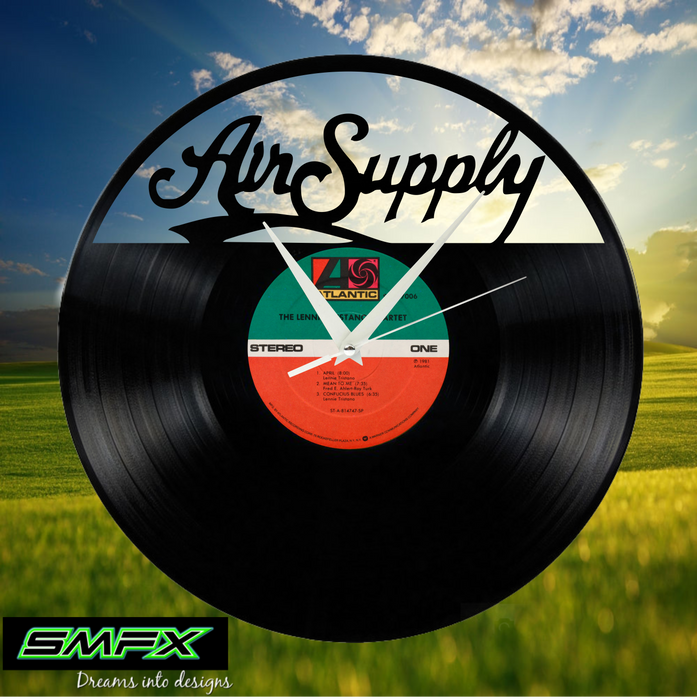 air supply Laser Cut Vinyl Record artist representation or vinyl clock