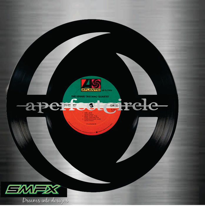 a perfect circle Laser Cut Vinyl Record artist representation or vinyl clock
