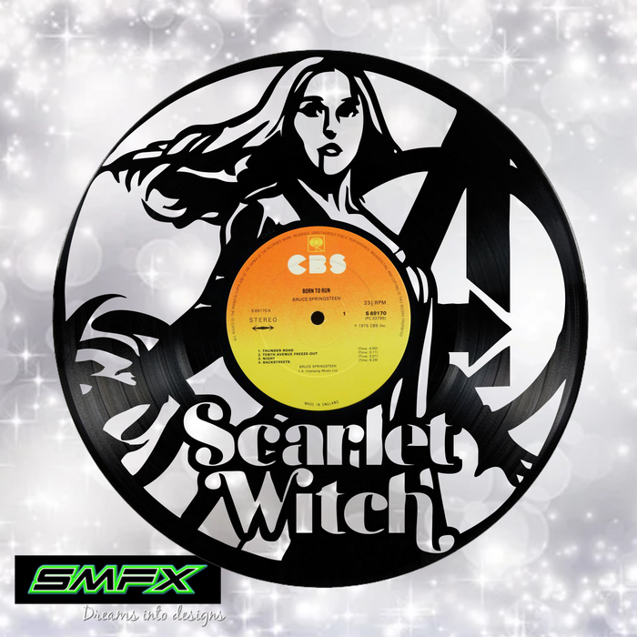 avengers-scarlet witch Laser Cut Vinyl Record artist representation or vinyl clock