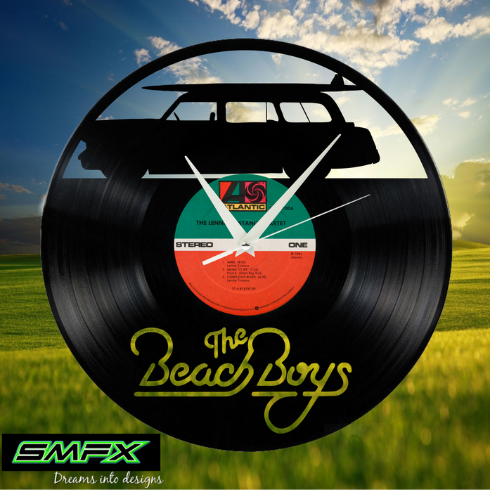 beach boys Laser Cut Vinyl Record artist representation or vinyl clock