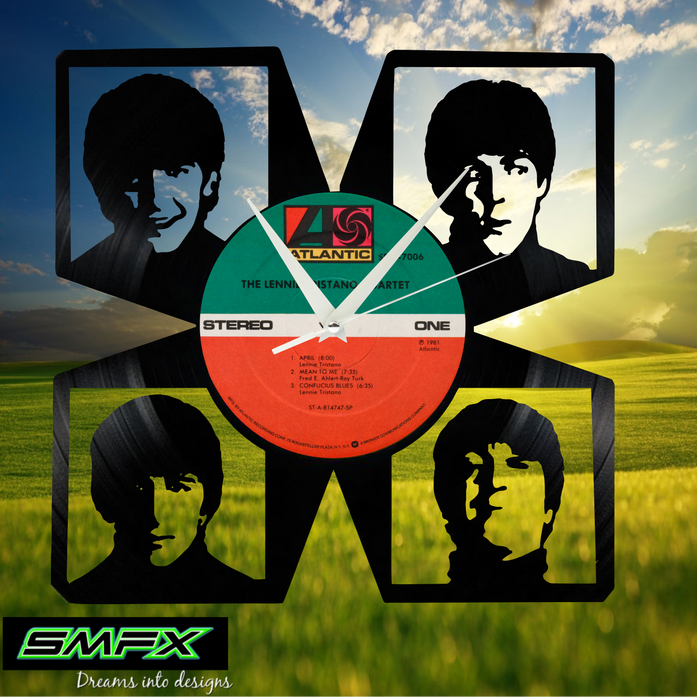Beatles star Laser Cut Vinyl Record artist representation or vinyl clock