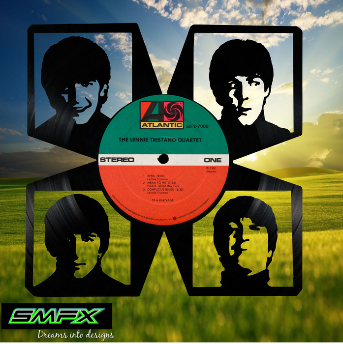 Beatles star Laser Cut Vinyl Record artist representation or vinyl clock
