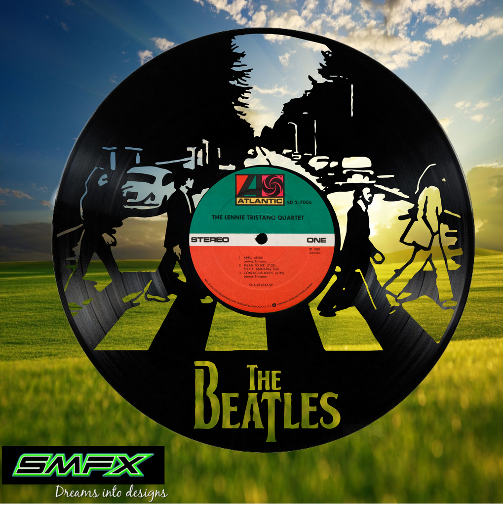 beatles Laser Cut Vinyl Record artist representation — SMFX Designs