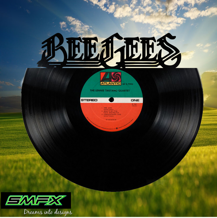 BEE GEES Laser Cut Vinyl Record artist representation or vinyl clock