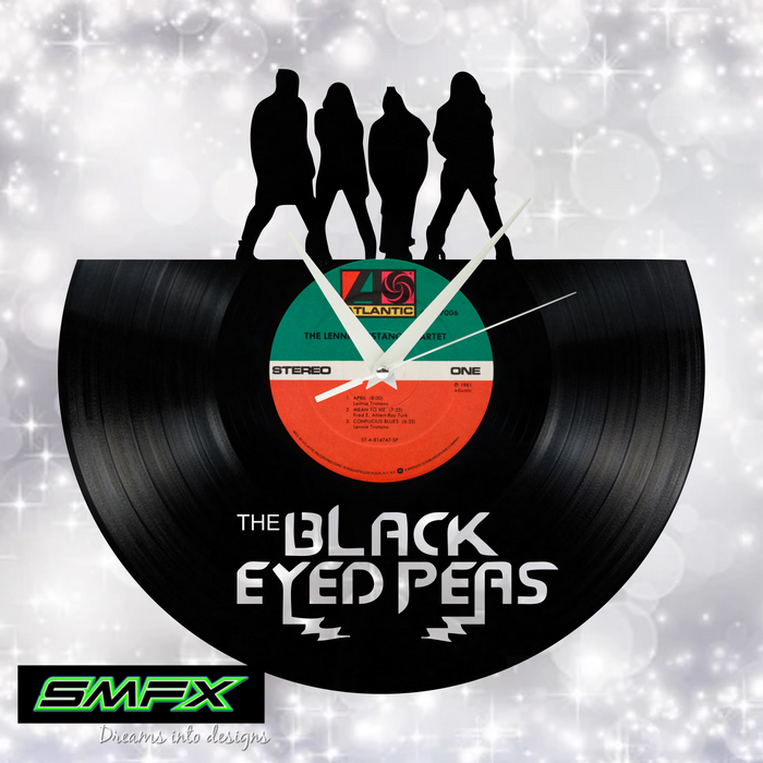 black eyed peas Laser Cut Vinyl Record artist representation or vinyl clock
