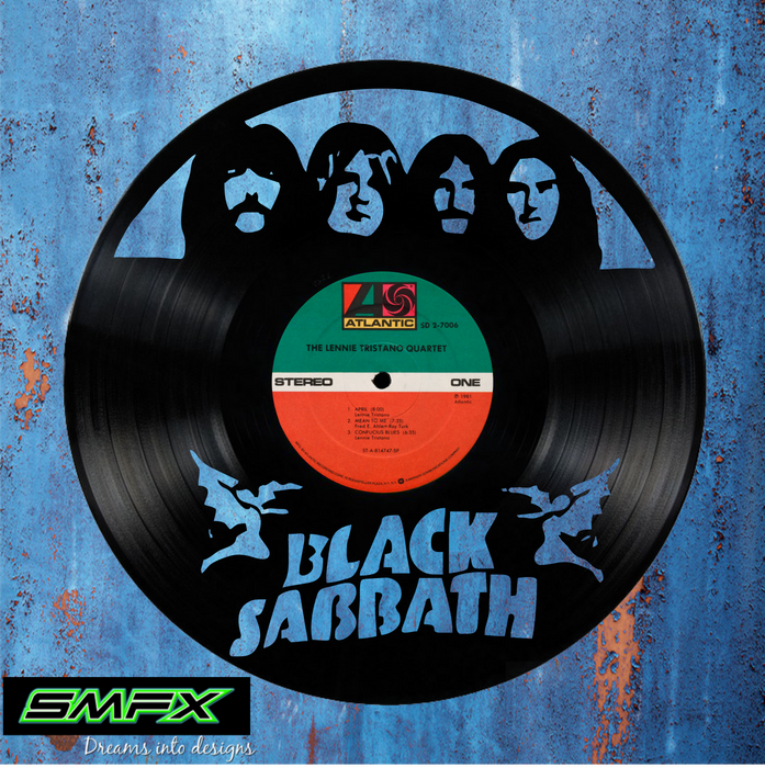 black sabbath Laser Cut Vinyl Record artist representation or vinyl clock