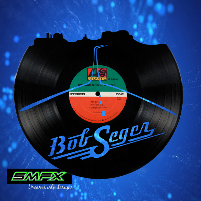 bob seager Laser Cut Vinyl Record artist representation or vinyl clock