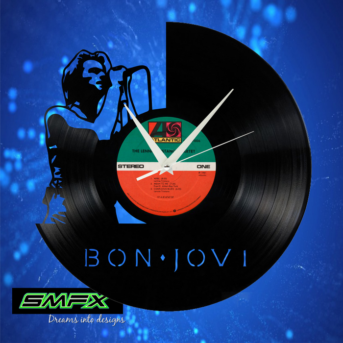 bon jovi Laser Cut Vinyl Record artist representation or vinyl clock