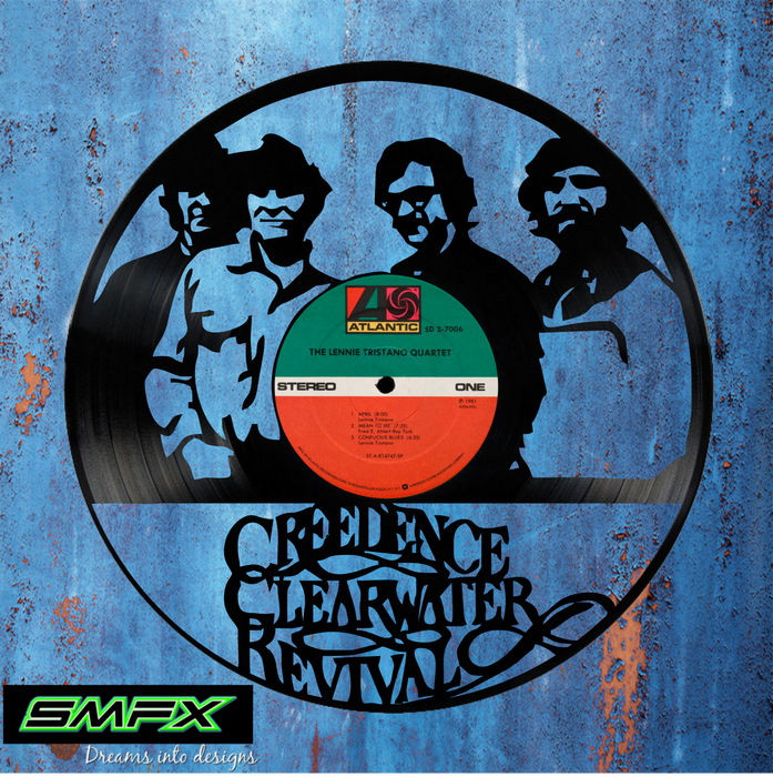 creedence clearwater revival CCR Laser Cut Vinyl Record artist representation or vinyl clock