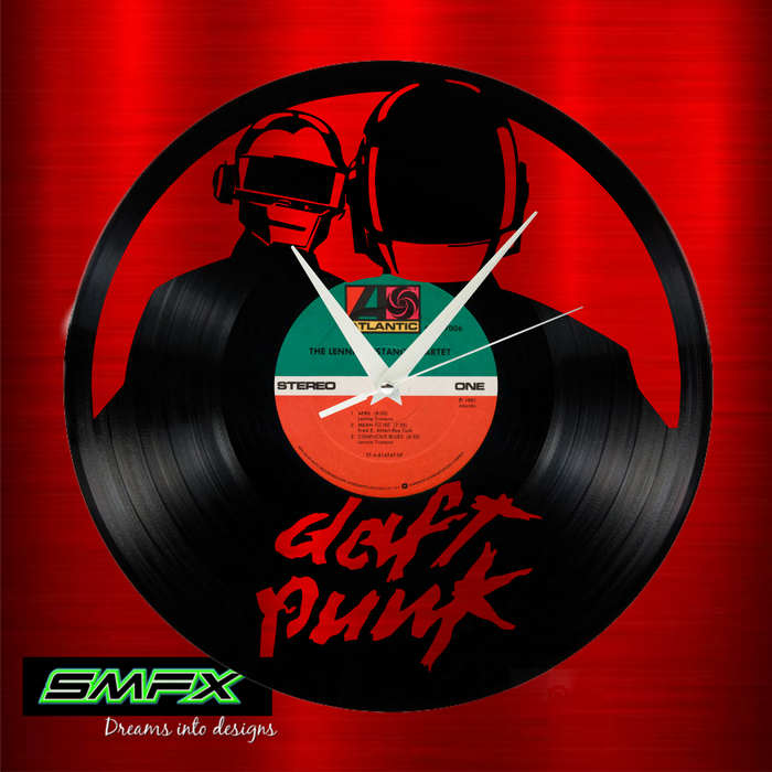 daft punk Laser Cut Vinyl Record artist representation or vinyl clock