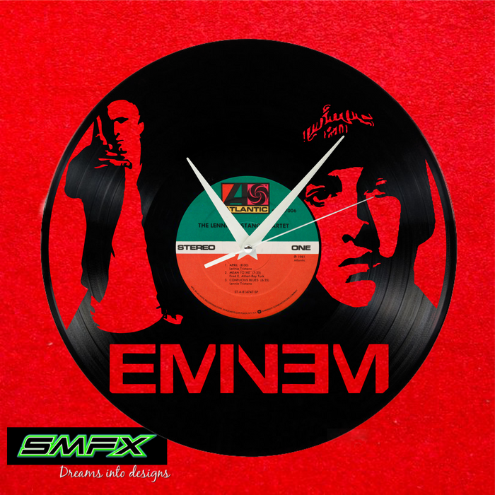 eminem Laser Cut Vinyl Record artist representation or vinyl clock
