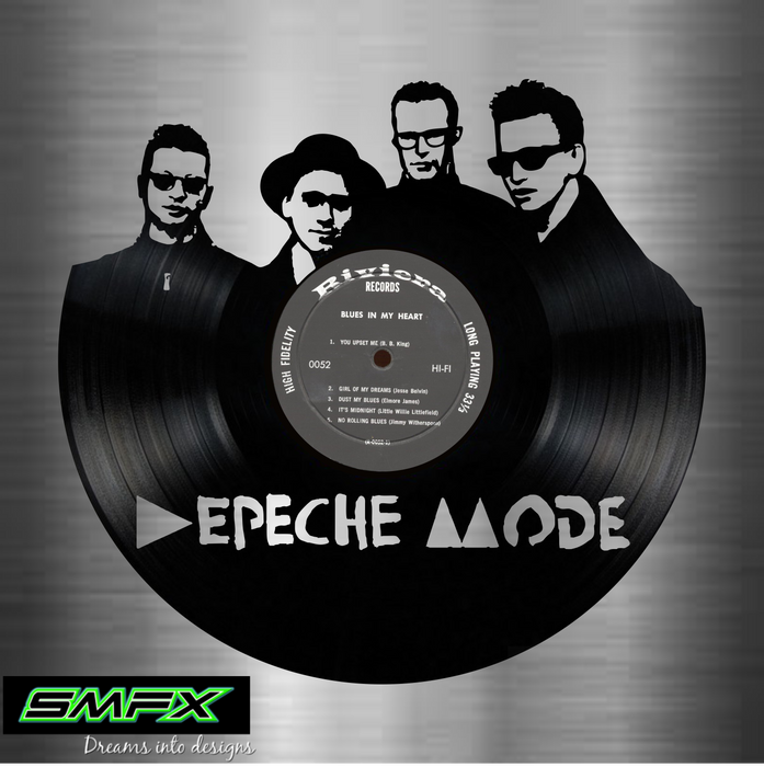 epeche mode Laser Cut Vinyl Record artist representation or vinyl clock