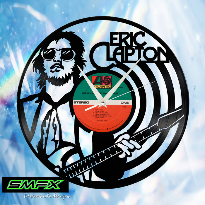 eric clapton Laser Cut Vinyl Record artist representation or vinyl clock