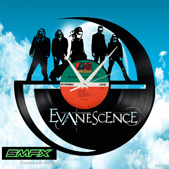 evanescence Laser Cut Vinyl Record artist representation or vinyl clock
