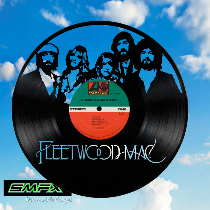 fleetwood mac Laser Cut Vinyl Record artist representation or vinyl clock
